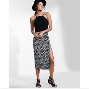 NWT Express Aztec Midi Skirt